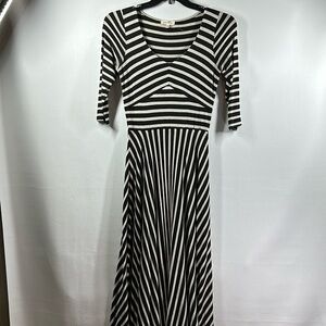 Puella Striped Maxi Dress, XS